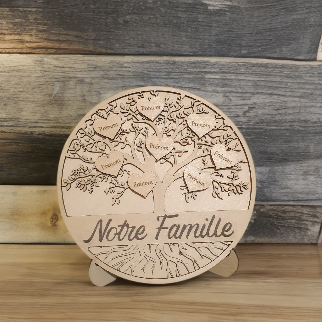 Arbre de Vie personnalisé – Notre Famille jusqu'a 8 prénoms