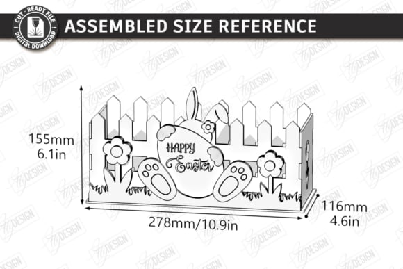 Plan technique dimensions panier bois 278mm longueur