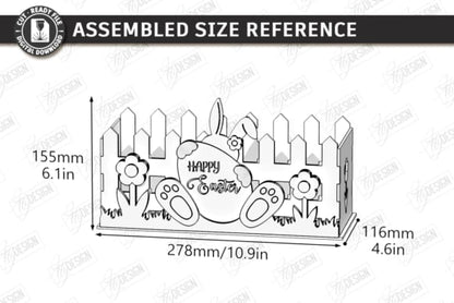 Plan technique dimensions panier bois 278mm longueur