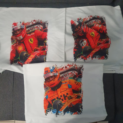 Housse de coussin blanche personnalisée avec photo de famille et effet fondu