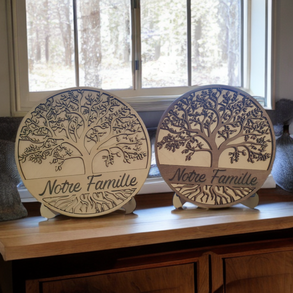 Arbre de Vie personnalisé – Notre Famille jusqu'a 8 prénoms