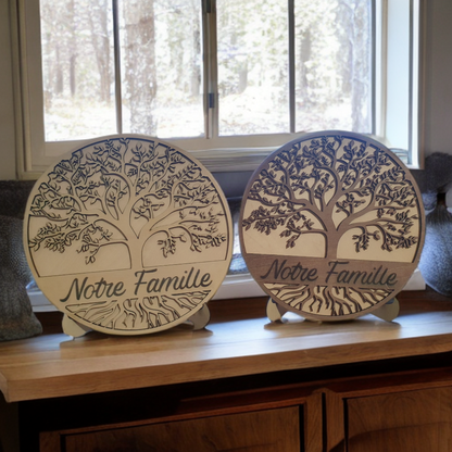 Arbre de Vie personnalisé – Notre Famille jusqu'a 8 prénoms